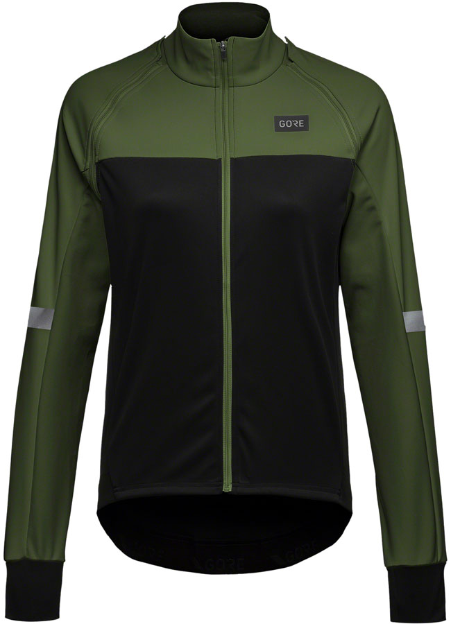 Chaqueta Gorewear Phantom - Negro/Verde Mujer Pequeña