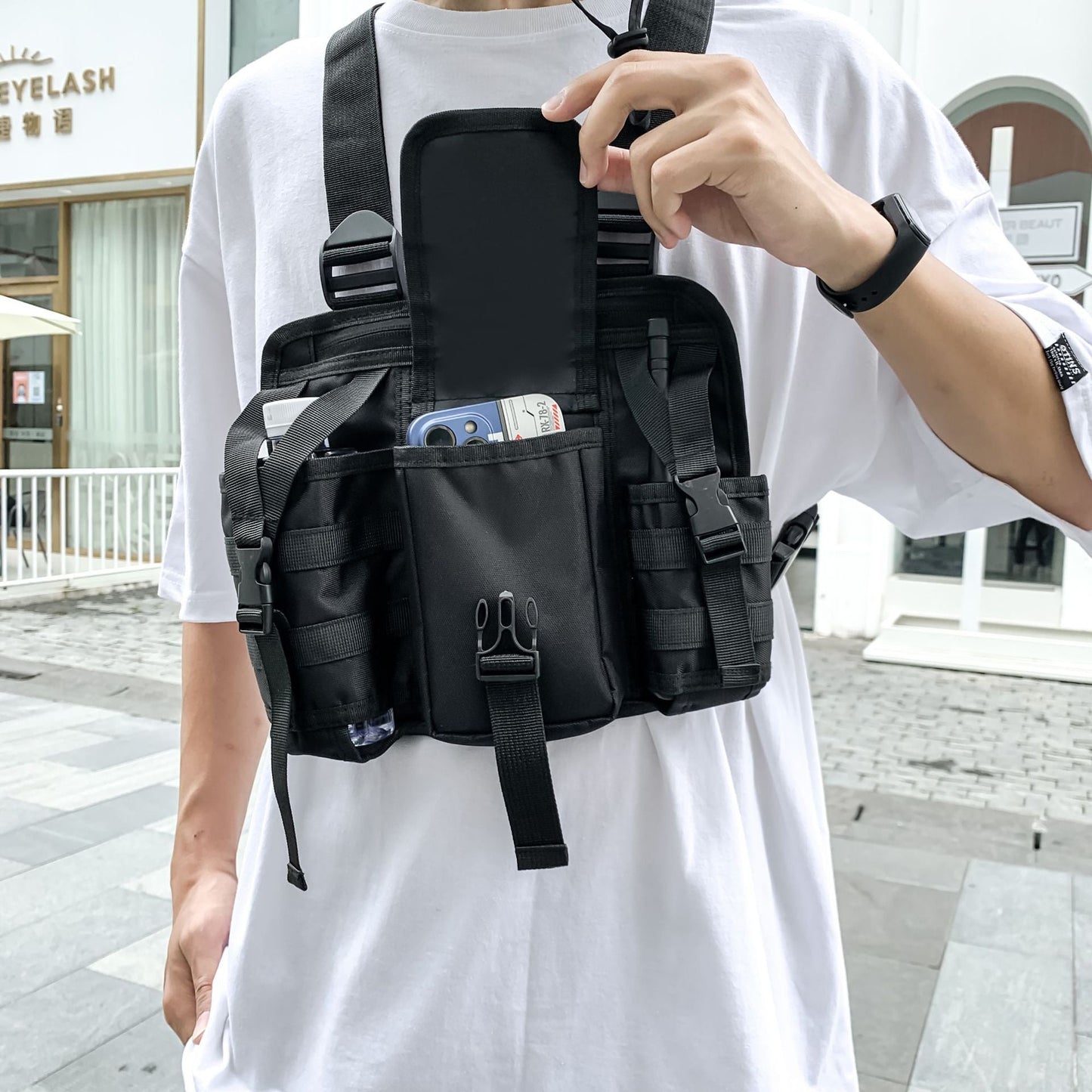 Street Vest Style Cross Body Bag