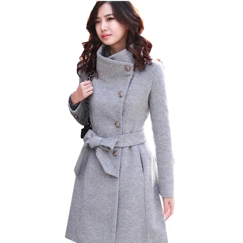 Abrigo Largo de Cachemira para Mujer en Invierno