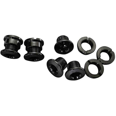 SRAM Dual-Hex Chainring Bolt Set - 12pc Steel Black
