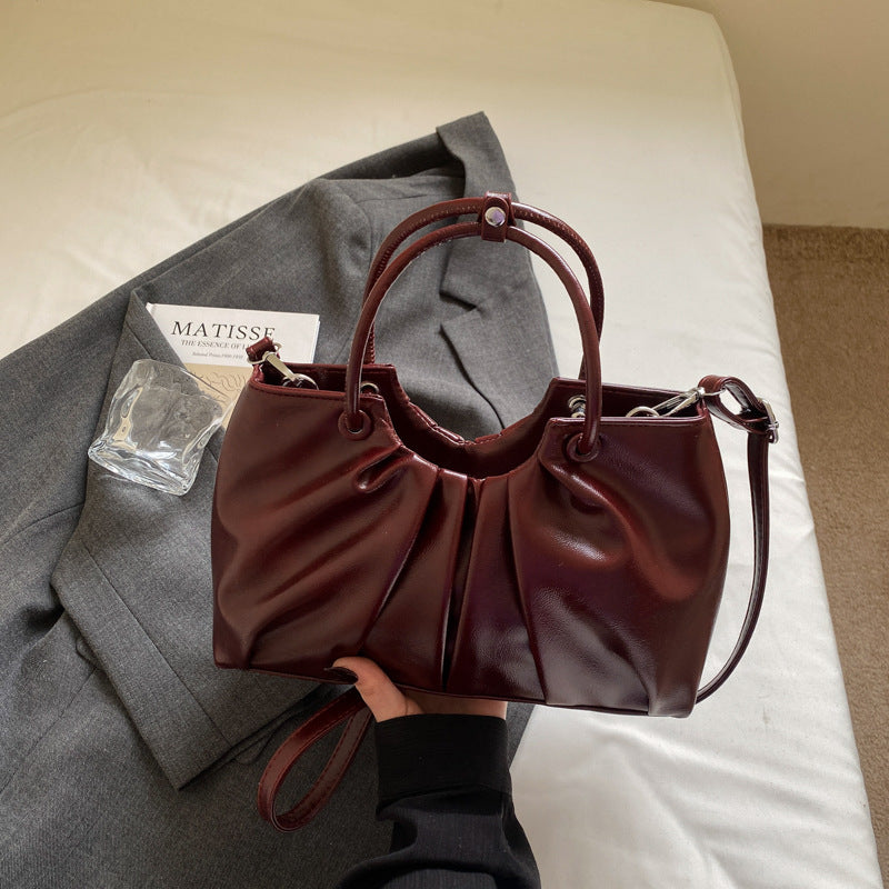 Bolso de hombro con forma de nube plisada Niche para mujeres