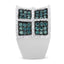 Bague cocktail en or blanc 14K avec diamants bleus - Taille 6