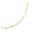 Bracelet en chaîne Figaro en or bicolore 14k