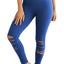 Rose Red Cut-out Skinny High Waist Leggings - Korvel