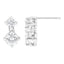 Boucles d'oreilles en or blanc 14K avec double diamant