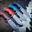 Premium Damascus Hunter Knife – 10" Custom Blade with Exotic Wood Grip - Korvel