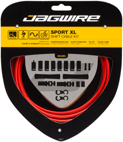 Jagwire Sport XL Shift Cable Kit for SRAM/Shimano - Red