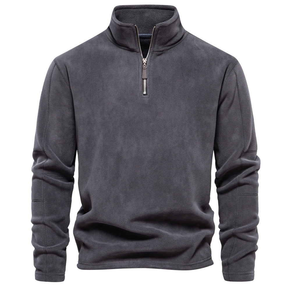 Fashion Personality Stand-Collar Zippered Sweatshirt