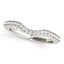 Anillo de Compromiso de Diamante Curvado de Oro Blanco de 14k