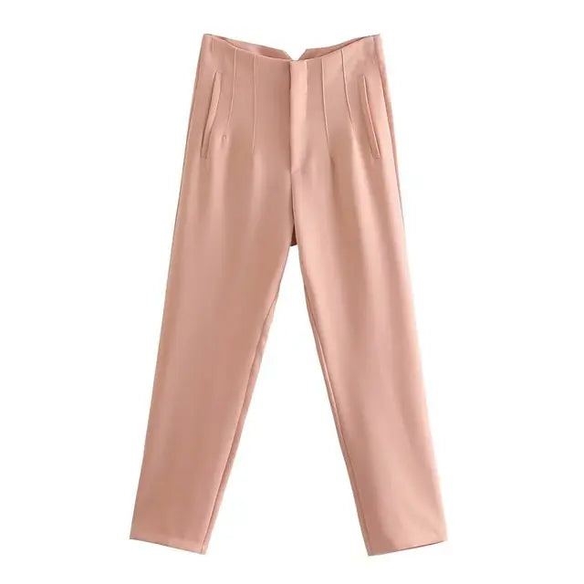 Pantalons Droits Chic pour Femme de Bureau