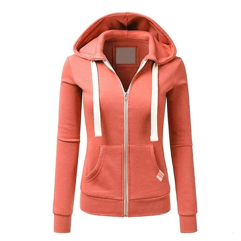 Cárdigan Deportivo Casual para Mujeres con Capucha y Cremallera