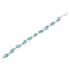 Bracelet de tennis en argent sterling .925 avec topaze bleue et diamants - 7"