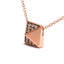 Collier Pendentif en Diamant Marron en Or Rose 14K - 18"