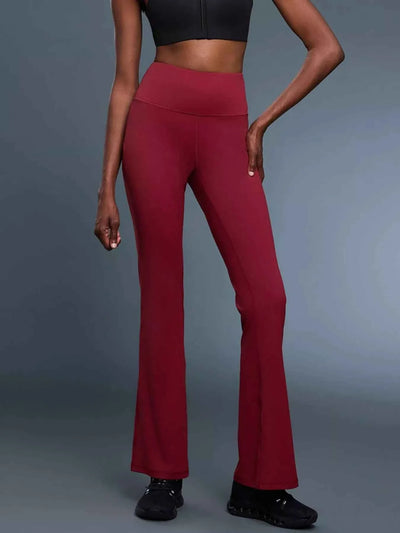 Pantalons de sport évasés taille haute