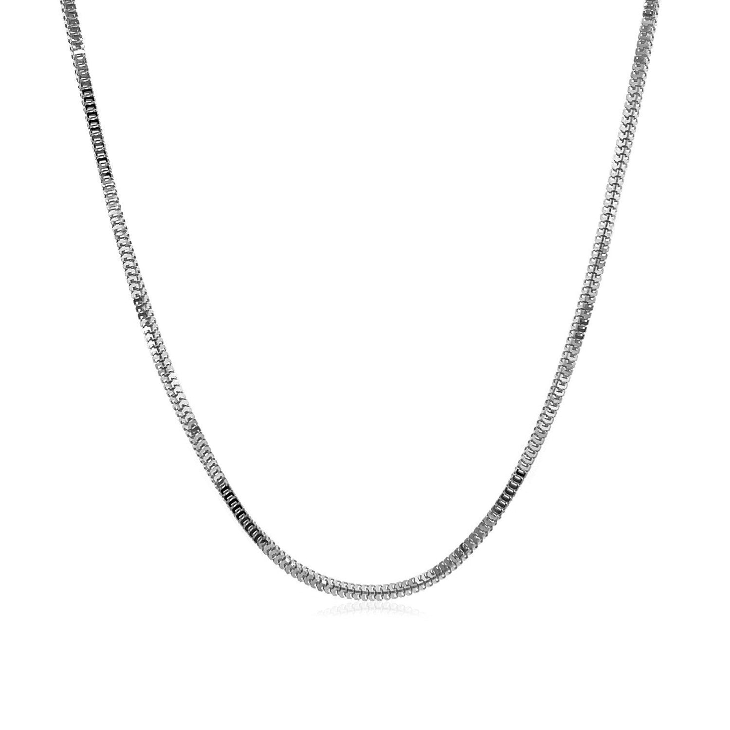 14k White Gold Milano Chain - 1.1mm Elegance