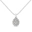 Collier Pendentif Cluster Ovale en Diamant en Argent Sterling .925 - 18"