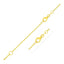 Collar de cadena extensible de oro amarillo de 14k