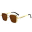 Lunettes de soleil en métal rétro pour hommes