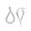 Boucles d'oreilles créoles torsadées en or blanc 14k