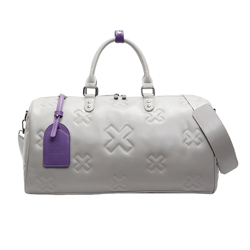 PU Embossed Travel Bag - Women's Large Capacity