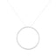 Collier Pendentif Ouvert en Cercle en Argent Sterling .925 avec Diamants de 5.0 Cttw