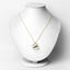 0.51 Carat Emerald and White Zircon Necklace in Sterling Silver