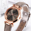 Montre en cuir avec strass pour femmes