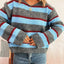 Chic Striped Long Sleeve Sweater with Round Neck - Korvel