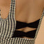 Sostén Activo Houndstooth con Espalda Cruzada