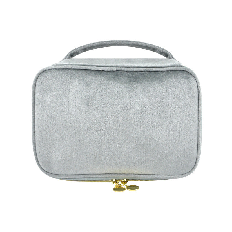 Sac à maquillage en flanelle - Portable et spacieux