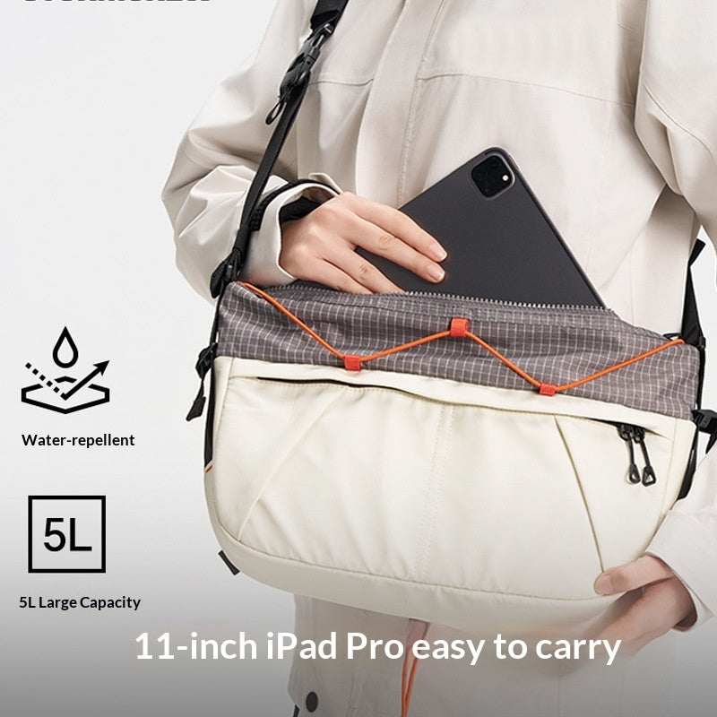 Sac bandoulière polyvalent grande capacité en couleurs contrastées