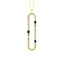 Pendentif de mode en diamant et saphir en or jaune 14KT