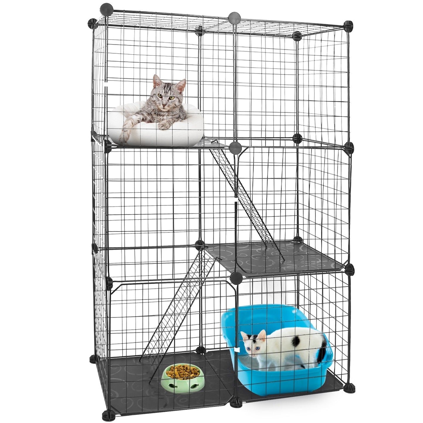 GBruno Parque para Gatos de 3 Niveles - Elegante y Espacioso