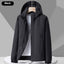 Unisex Colorblock Hooded Windbreaker Jacket with Pockets