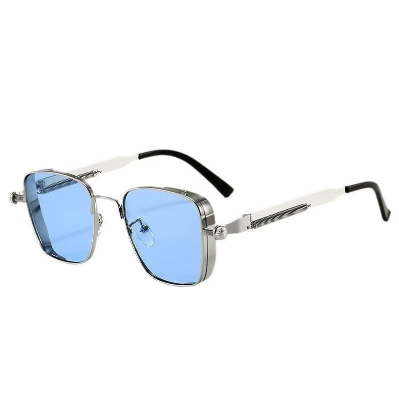 Lunettes de soleil en métal rétro pour hommes