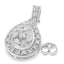 Boucles d'oreilles en diamant taille ronde en or blanc 10k - 0,75 cttw