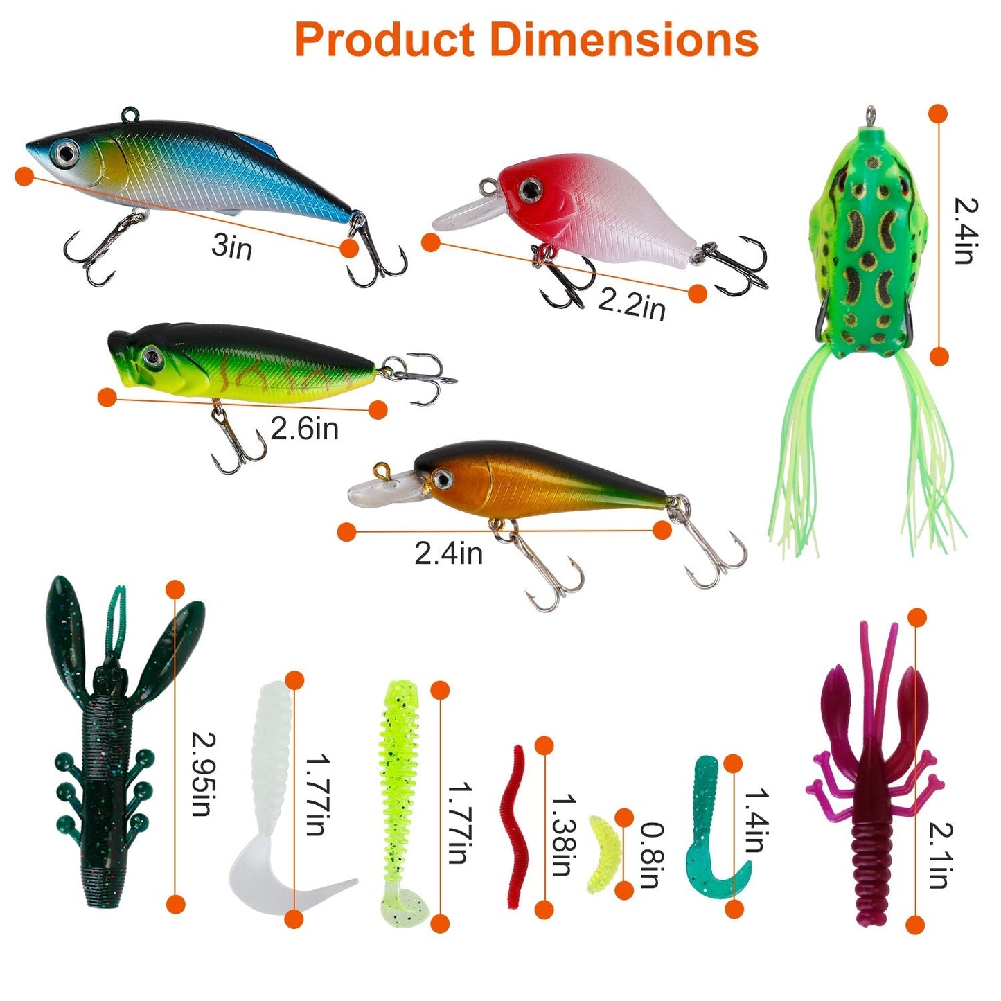 383-Piece Fishing Lure Tackle Kit for Bass Fishing