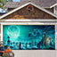 Banner de puerta de garaje Halloween Bosque Nebuloso