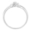 10K White Gold Diamond Promise Ring - Size 6