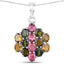 Pendentif élégant en tourmaline de 4,34 carats et en argent sterling
