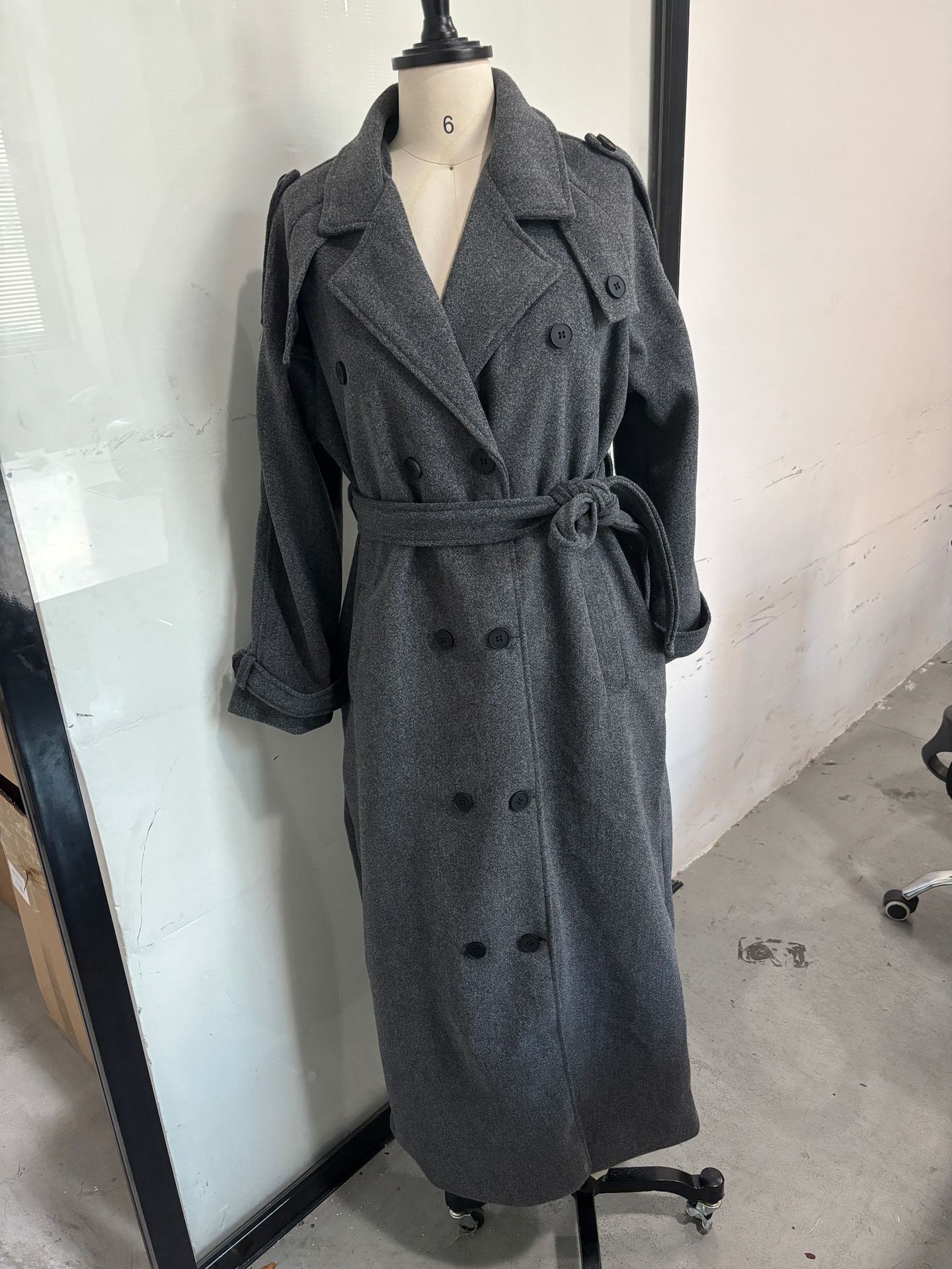 Elegant Wool Long Coat for Casual Style