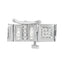 Pulsera de Diamantes de Oro Blanco de 10K con Cortes Redondos y Baguette