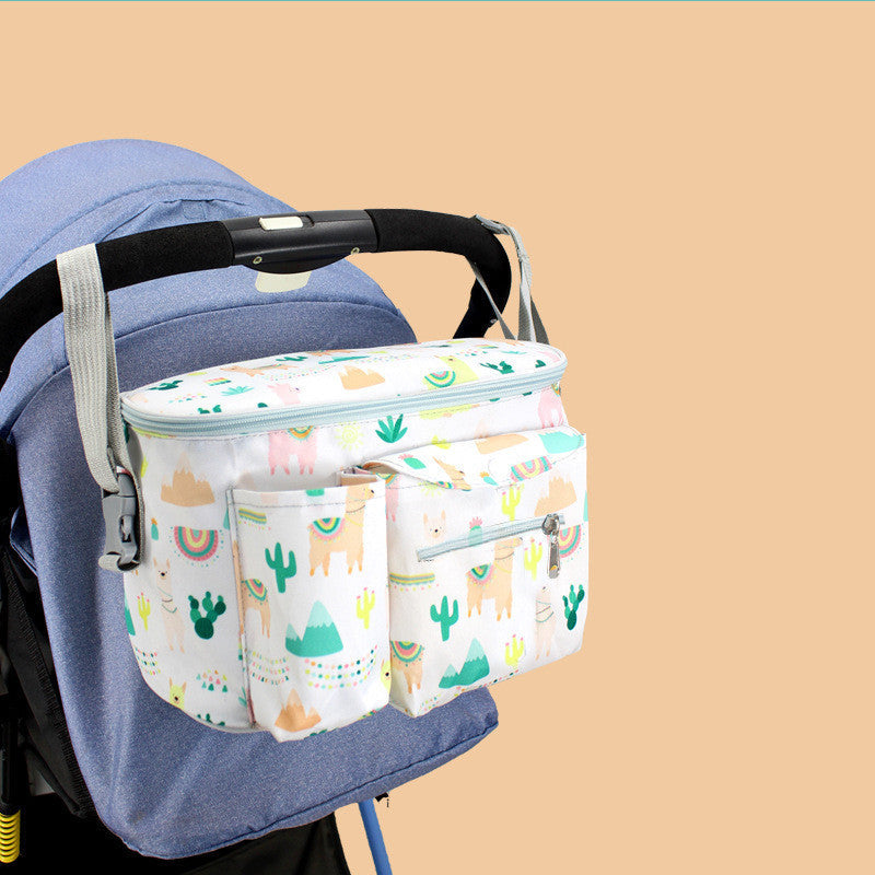 Organisateur de poussette pour bébé ajustable avec grande capacité