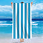 Personalized Striped Microfiber Beach Towel