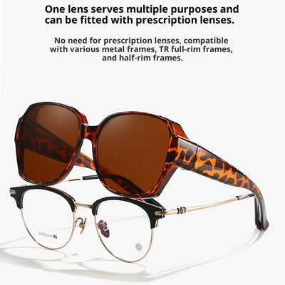 Large Rim Myopia Set Clip Polarized Sunglasses