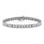 .925 Sterling Silver 2 Cttw Diamond Box Link Bracelet - 7.25"