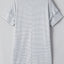 White Striped Round Neck Short Sleeve Mini Dress Casual & Playful Everyday Look Dress - Korvel