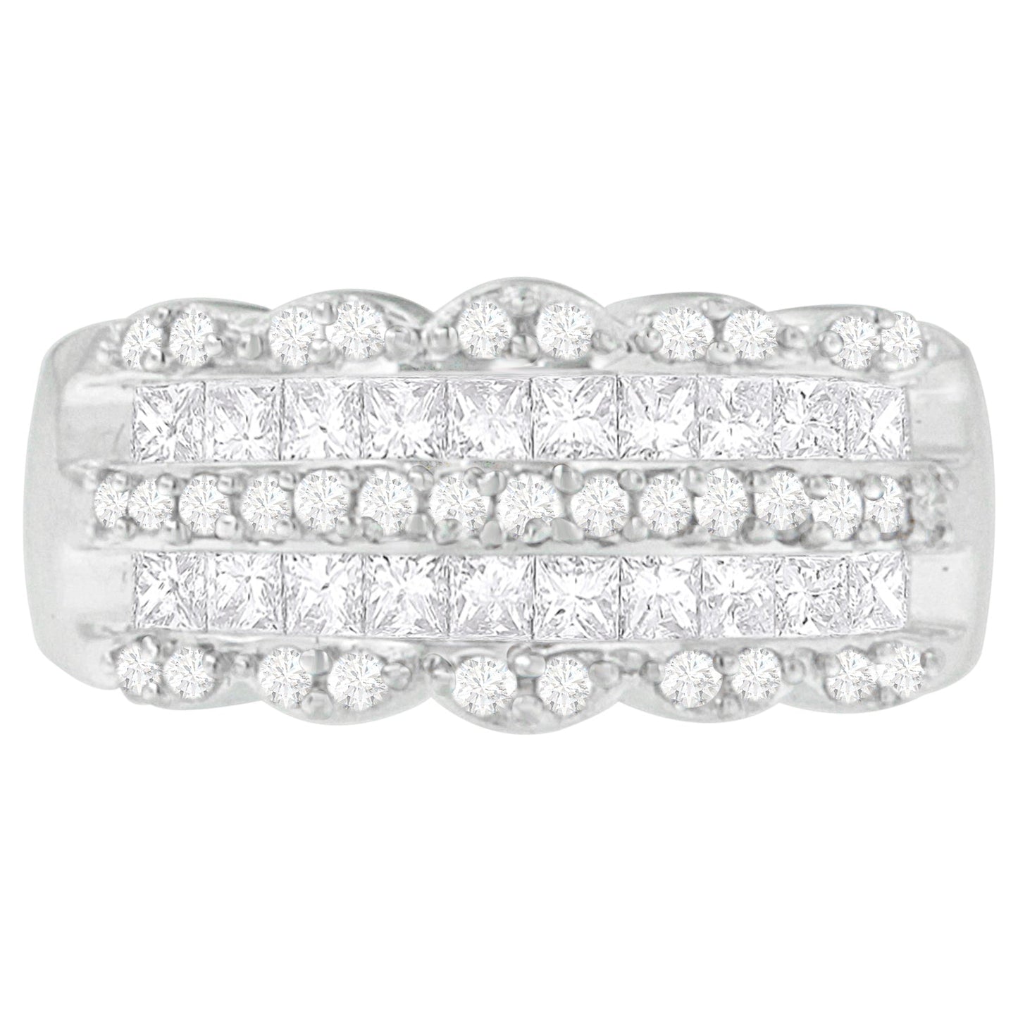 14K White Gold 1 1/7ct. TDW Diamond Engagement Ring