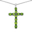 Pendentif en argent sterling avec péridot et topaze blanche de 8,32 carats