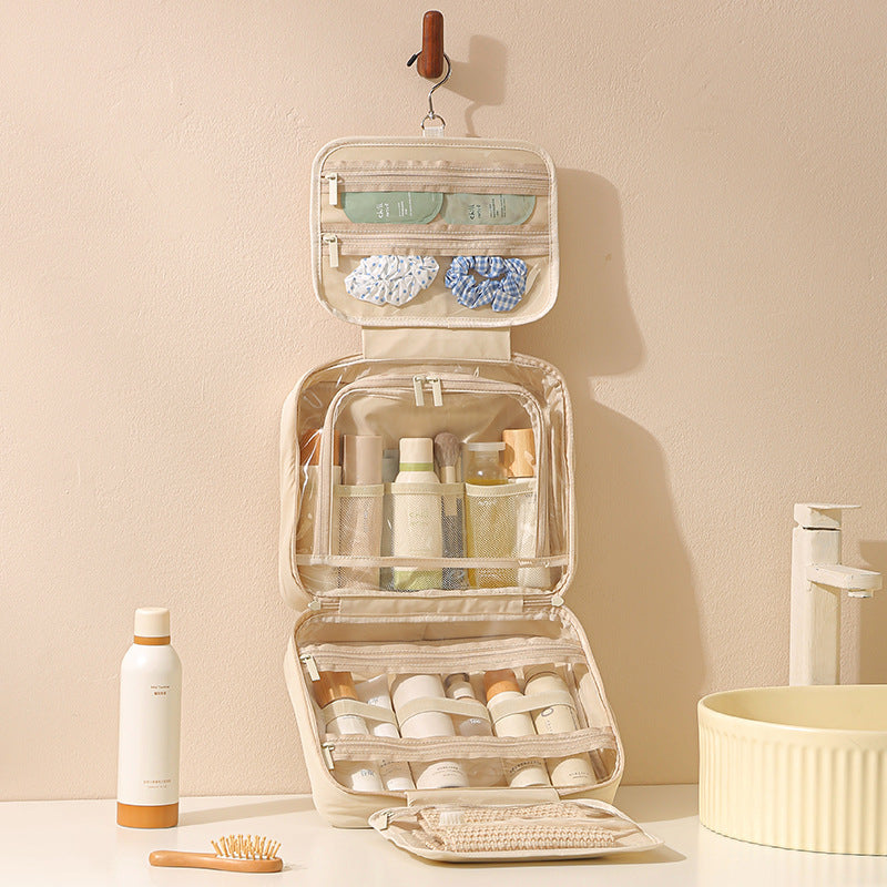 Large-Capacity Oxford Cloth Hanging Toiletry Bag for Travel
